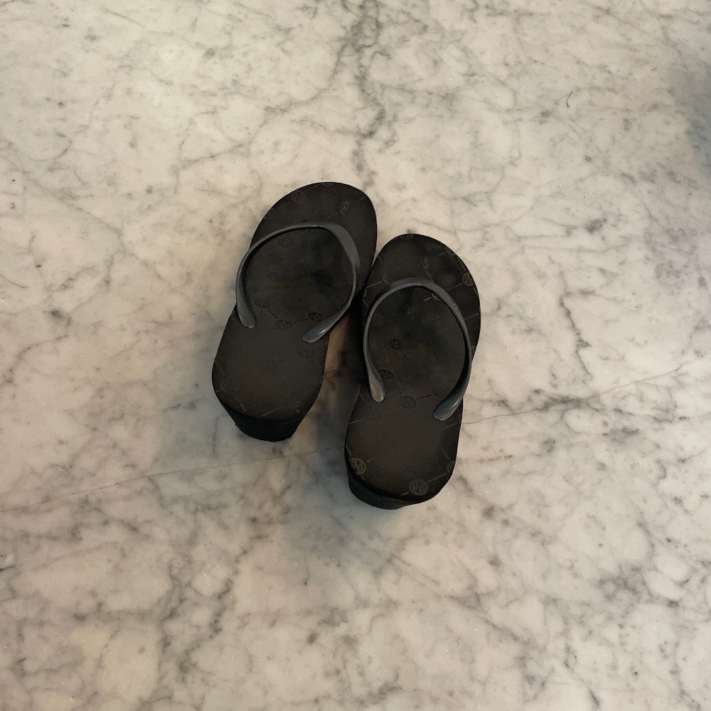 Armani Exchange wedge flip flops